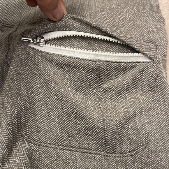 Athleta Delancey Herringbone Tight Grey Texture Size XS Back zipper pockets. - Picture 11 of 11